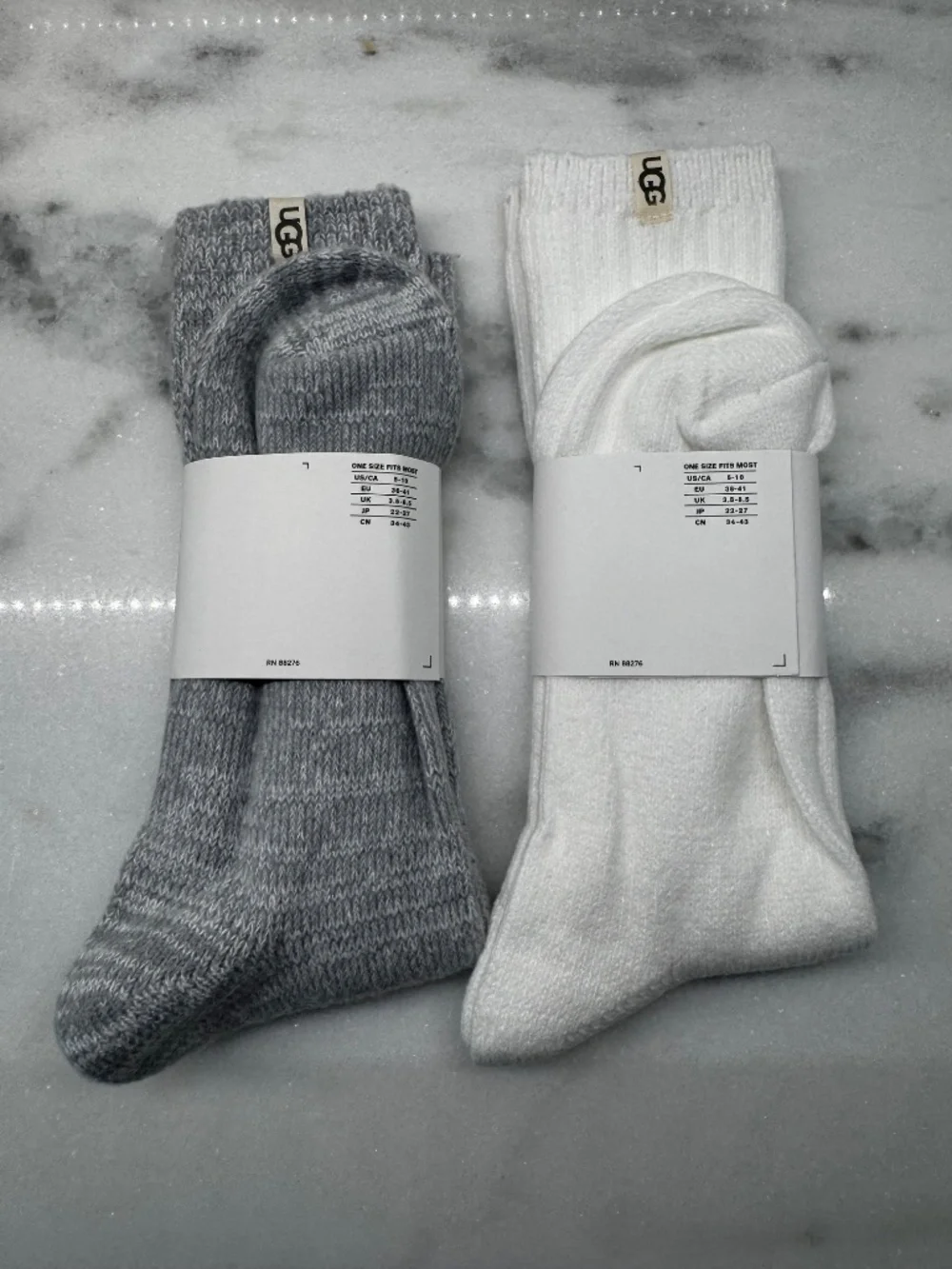 Lot of 2 Pair!! UGG Rib Knit Slouchy Crew Socks NWT!